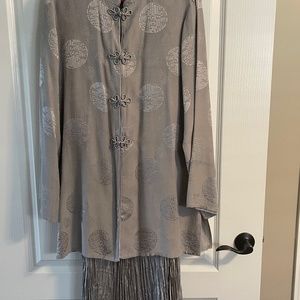 Silk skirt and jacket work once. Size 12-14